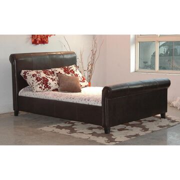 Henley Pu King Size Bed Brown