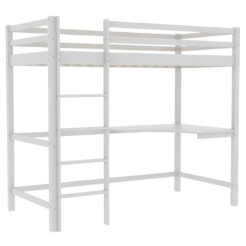 Sydney Bunk Bed With Desk, White