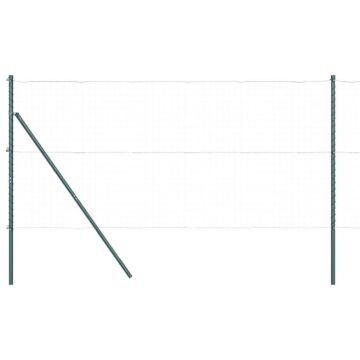 Vidaxl Fence Posts 52 Pcs Green Ø32 Mm 170 Cm Galvanised Steel