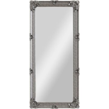 Accent Mirror Silver Painted Wooden Frame