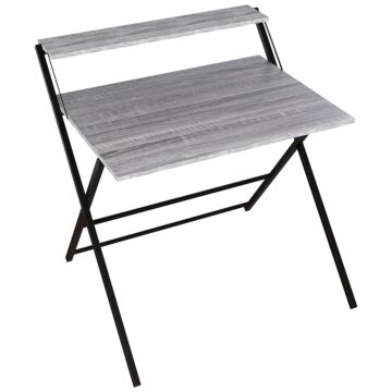 Vida Designs Brooklyn Foldable Computer Desk, Grey