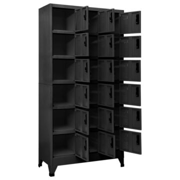 Vidaxl Locker Cabinet Anthracite 90x40x180 Cm Steel