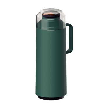 Tramontina Thermal Flask With Cup Lid, Interior Glass Container, Olive Green, 1.0l