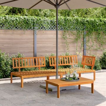 Vidaxl 3 Piece Garden Pallet Sofa Set Solid Wood Acacia