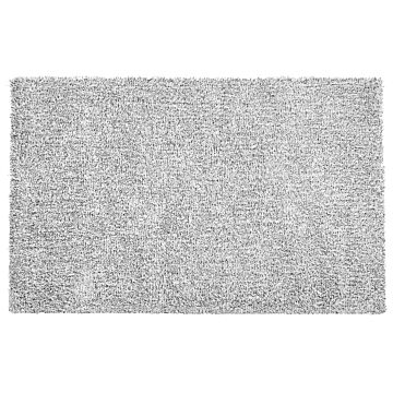 Shaggy Area Rug Grey Melange 200 X 300 Cm Modern High-pile Machine-tufted Rectangular Carpet Beliani