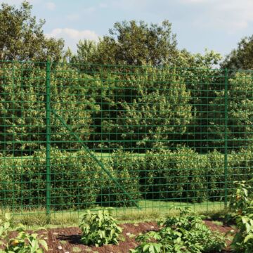 Vidaxl Wire Mesh Fence With Spike Anchors Green 2.2x25 M