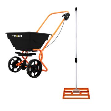 Rotary Spreader & 50cm Lawn Leveller - Orange