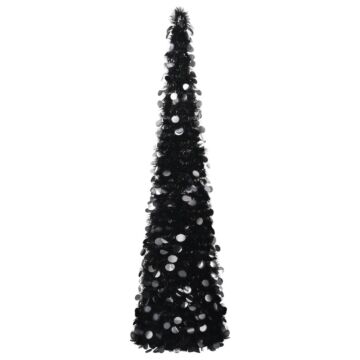 Vidaxl Pop-up Artificial Christmas Tree Black 180 Cm Pet