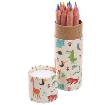 Fun Kids Colouring Pencil Pot - Zoo Design