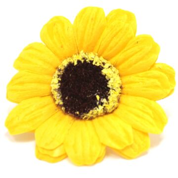 Craft Soap Flowers - Sml Sunflower - Yellow - Pack Of 10
