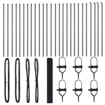 Vidaxl Welded Wire Fence With 13 Posts Grey 1.4x50 M Steel