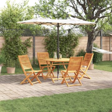 Vidaxl 5 Piece Garden Dining Set Solid Wood Acacia