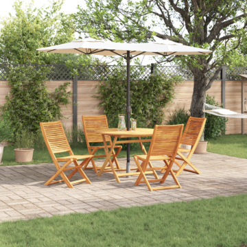 Vidaxl 5 Piece Garden Dining Set Solid Wood Acacia