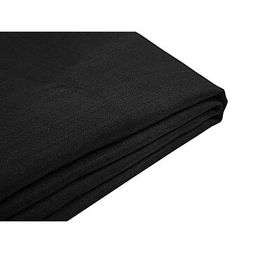 Bed Frame Cover Black Fabric For Bed 180 X 200 Cm Removable Washable Beliani