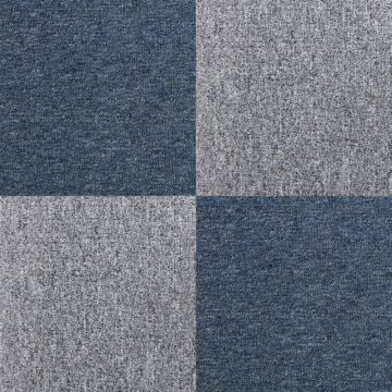 40 X Carpet Tiles 10m2 / Storm Blue & Platinum Grey