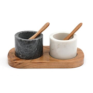Marble Salt And Pepper Bowls