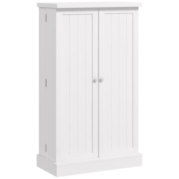 Homcom Freestanding Multi-storage Kitchen Cupboard With Adjustable Shelves White