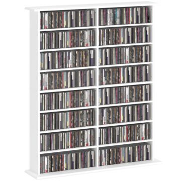 Homcom 16-compartment Media Shelf- White