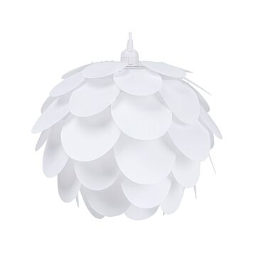 Pendant Light White Petals Pine Cone Hanging Lamp Beliani