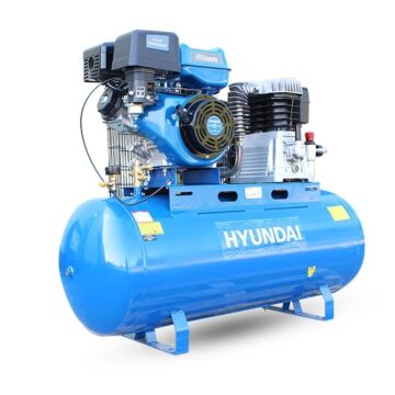 Hyundai 200l Litre Air Compressor, 29cfm/145psi, Twin Cylinder Belt Drive 14hp | Hy140200pes