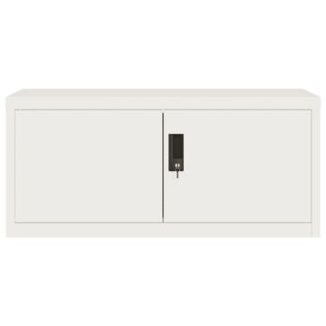 Vidaxl File Cabinet White 90x40x110 Cm Steel