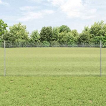 Vidaxl Welded Wire Fence With 44 U Posts Silver 0.8x100 M Steel