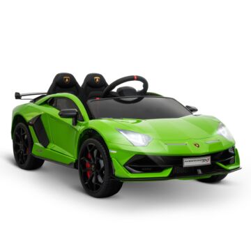 Homcom Compatible 12v Battery-powered Kids Electric Ride On Car Lamborghini Aventador Sports Racing Car Toy With Parental Remote Control Music Green
