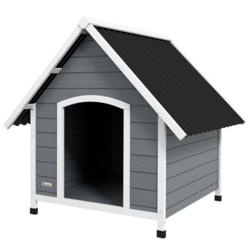 Pawhut Outdoor Dog Kennel Wooden Dog House W/ Removable Floor, Anti-corrosion Wood, For Large Dogs, 110w X 98d X 106.5hcm