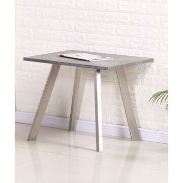 Calipso Lamp Table Concrete With Brushed Stainless Steel Legs