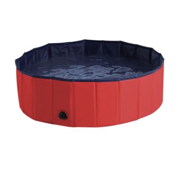 Pawhut Φ100x30h Cm Pet Swimming Pool-red