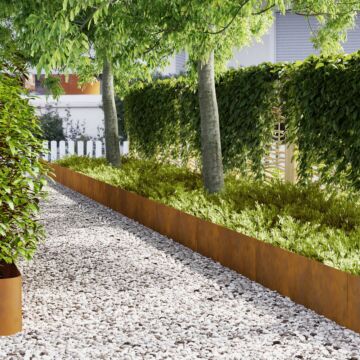 Vidaxl Lawn Edgings 50 Pcs 100x0,5x30 Cm Weathering Steel