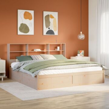 Vidaxl Bed Frame Without Mattress 180x200 Cm Super King Solid Wood Pine