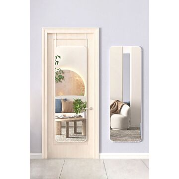 Full Length Mirror With Rounded Corners Door Hanging White