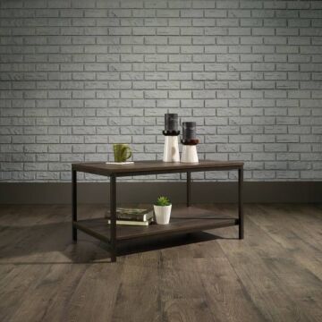 Industrial Style Coffee Table Smoked Oak