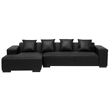 Corner Sofa Black Leather Modular Pieces Right Hand L-shaped Beliani
