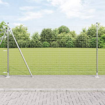 Vidaxl Fence Posts With Base Plates 52 Pcs Ø32mm 83,5cm Galvanised Steel