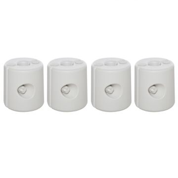 Outsunny Tent Weight Base, 4pcs Plastic Anchor Weights-white