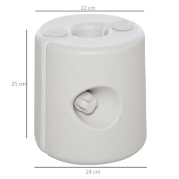 Outsunny Tent Weight Base, 4pcs Plastic Anchor Weights-white