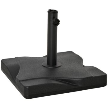 Outsunny Square Cement Parasol Base Umbrella Weight Stand Black