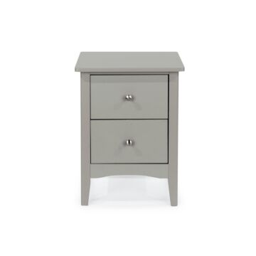 Como Grey 2 Drawer Bedside Cabinet