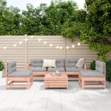 Vidaxl 6 Piece Garden Sofa Set Solid Wood Douglas Fir