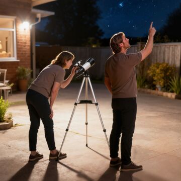 Outsunny Astronomy Telescope For Adults And Beginners With 70 Mm Aperture, Carry Bag, White