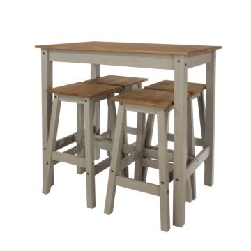 Linea Linea Breakfast Table & 4 High Stool Set