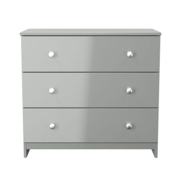 Yarmouth 3 Drawer Chest In Uniform Grey & Dusk Grey