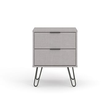 Augusta Grey 2 Drawer Bedside Cabinet