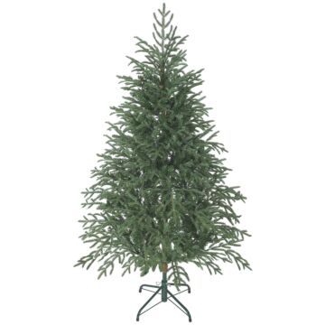 Homcom 5 Ft Full Spruce Christmas Tree With Realistic Dense Tips, Easy Assembly - Green