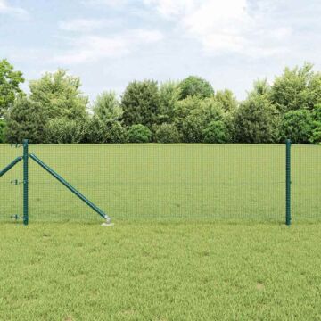 Vidaxl Welded Wire Fence With 13 Spike Posts Green 0.5x50 M Steel