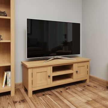 Large Tv Unit Rustic Oak