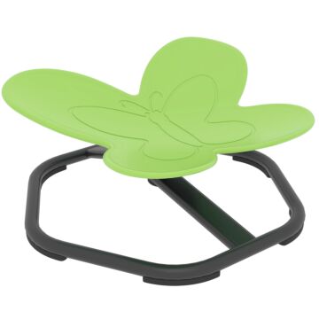 Aiyaplay Butterfly-shaped Kids Swivel Chair, Sensory Spinning Chair For Balance And Coordination Training, Green