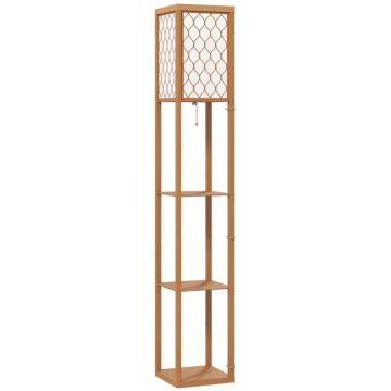 Homcom Three-shelf Standing Lamp - Natural